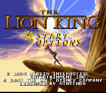 Lion King, The (Japan) screen shot title